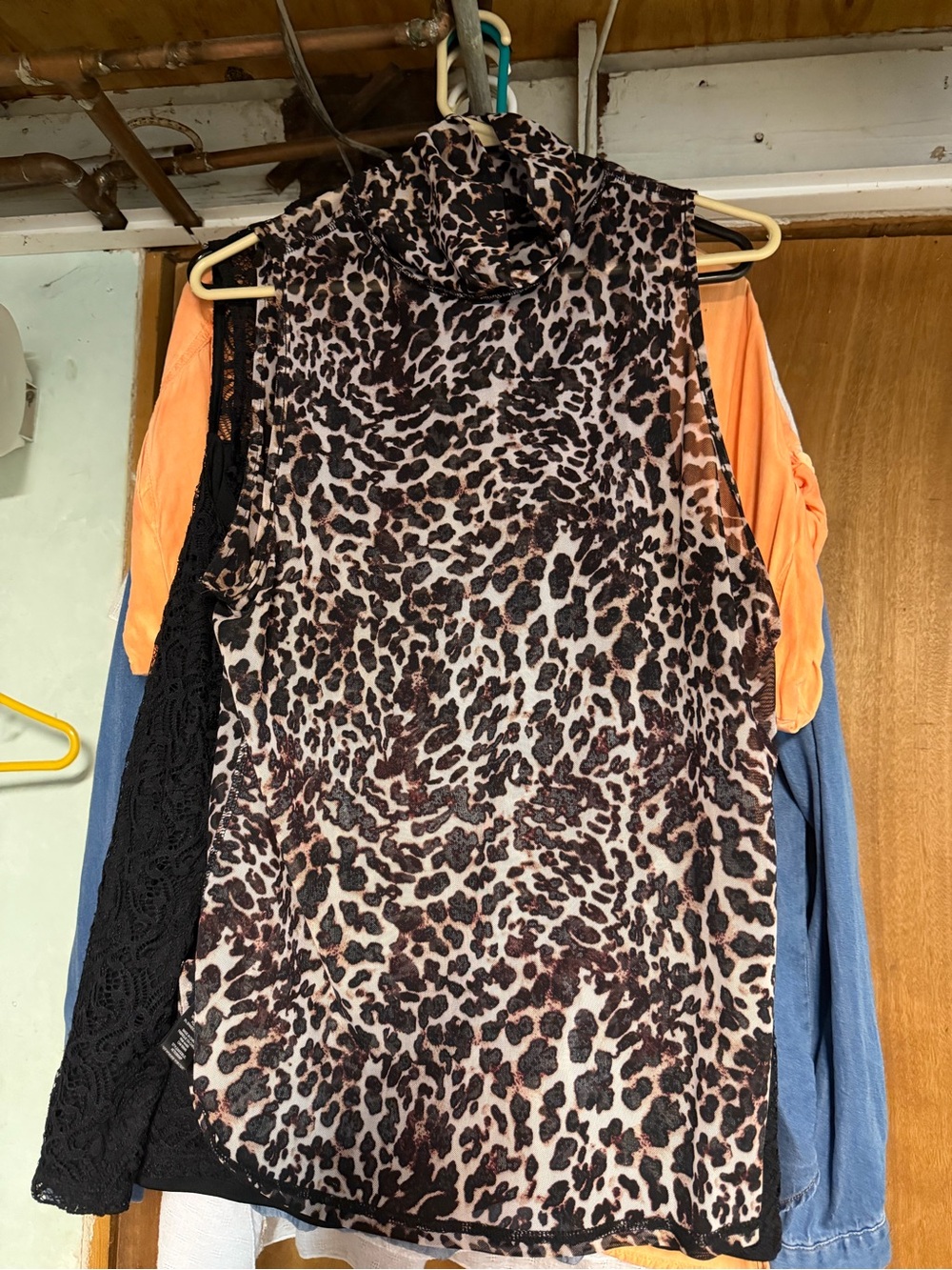 Have Sleeveless Leopard Print Mock Neck Top - Brown & Black